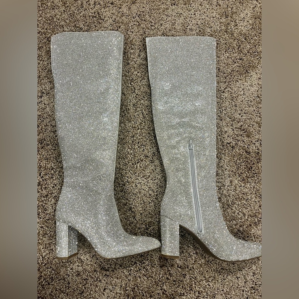 INC PHEBE RHINESTONE OVER-THE-KNEE BOOTS - Picture 6 of 14